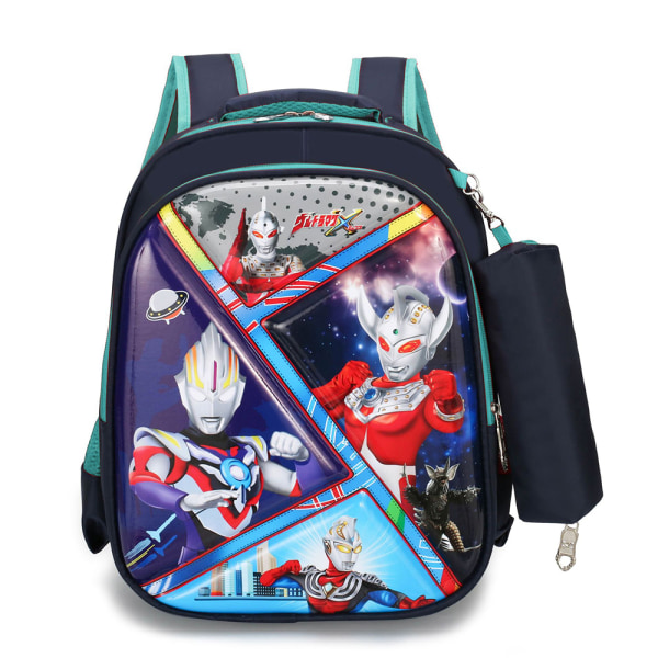 Ultraman barn vattentät skolväska ryggsäck tecknad ryggsäck C