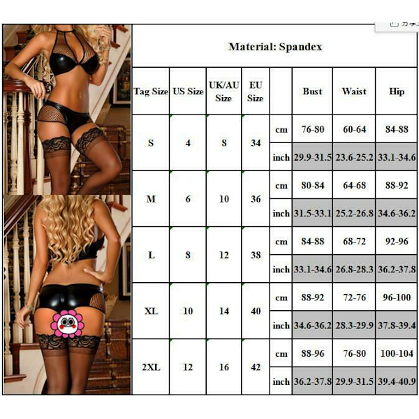 Kvinnors Nattkläder Underkläder Sexig Lingerie Babydoll Nattkläder M