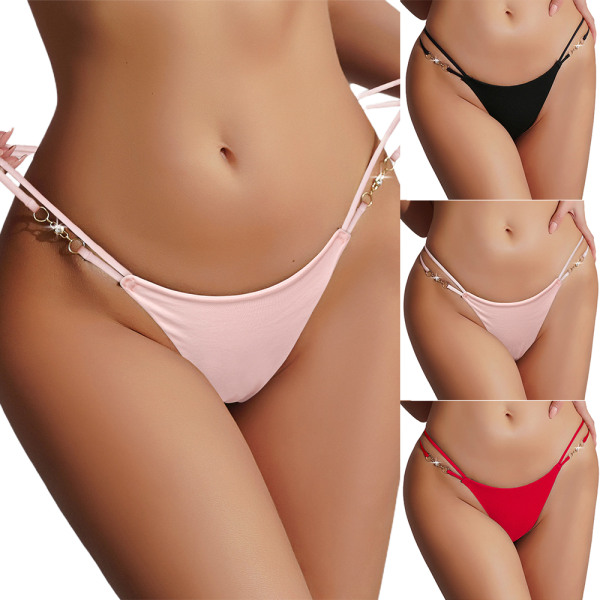 Kvinnor Sexiga Spets Underkläder Underkläder Strumpor Trosor Kalsonger pink L