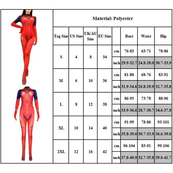 Kvinnor Akira Cos Tight stridsdräkt rollspel kostym jumpsuit M