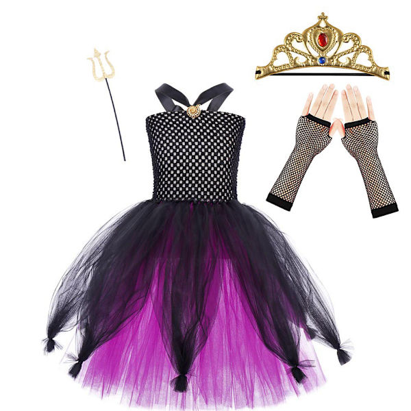 Wusula Barnprinsessklänning Cosplay Klänning Upp Födelsedagsfest L