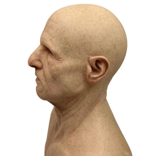 Gammal man latex Halloween mask cosplay fest realistisk huvudbonad A