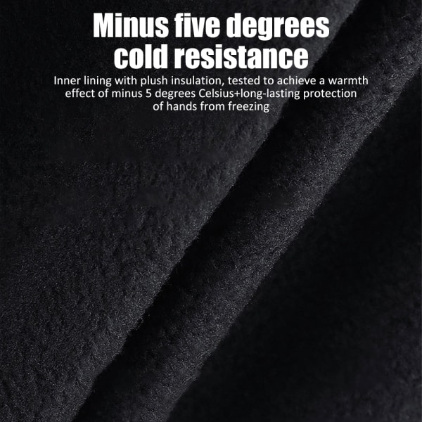 Premium Thermo Handskar Vattentäta Handskar för Vinter för Kvinnor Män black M