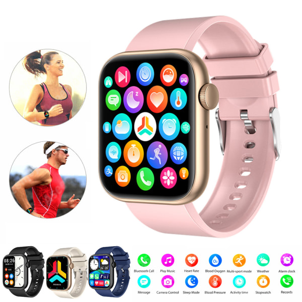 Smart Watch Fitness Tracker Puls Män Dam Sport Klockor pink