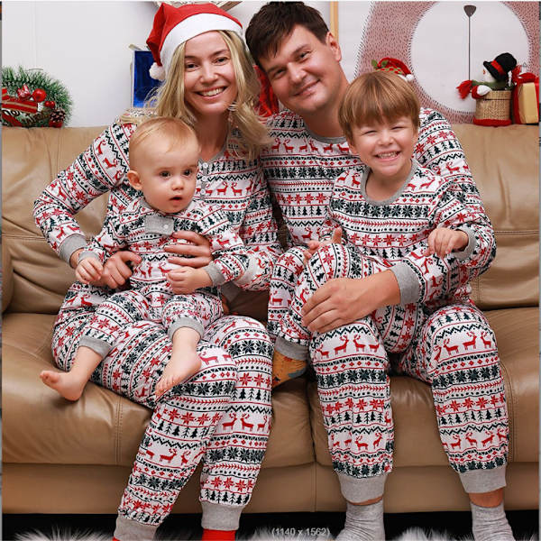 Jul långärmad overall inomhusfest förälder-barn pyjamas child 5T