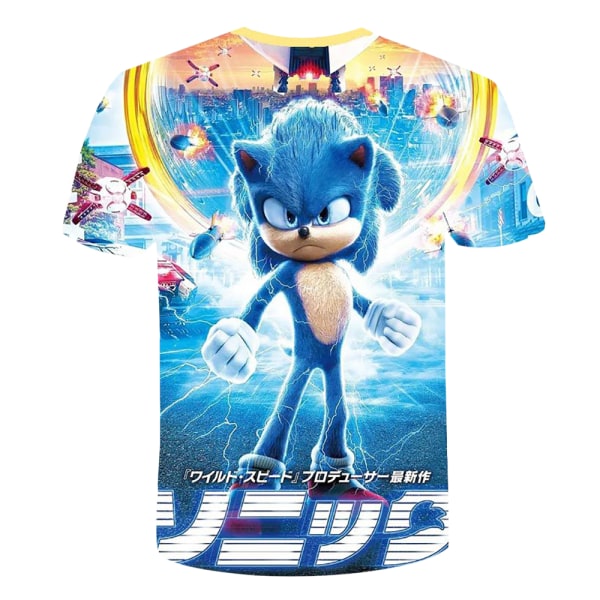 SONIC The Hedgehog Kid Boy 3D- printed barn-T-shirt 130cm