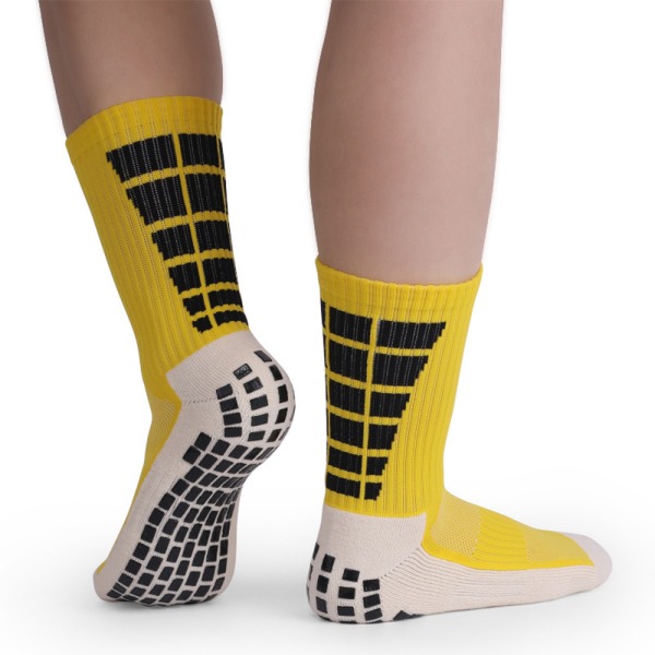 Anti-Slip Fotbollsstrumpor Sport Tränings Grip Strumpor yellow