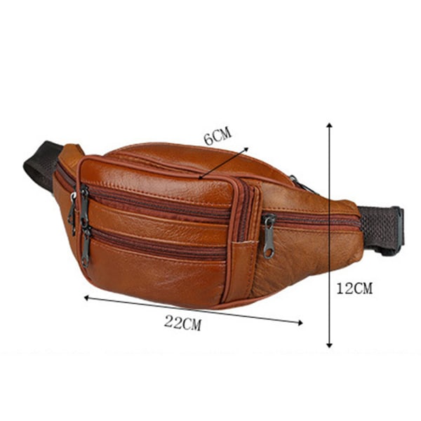 Dam midjeväska Fanny Pack Pengar Bum Bag Plånbok Bälte Bumbag yellow-brown