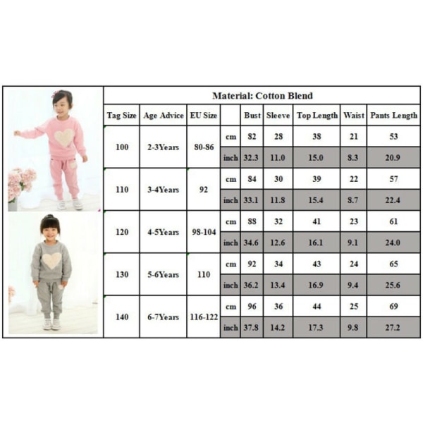 Sportkläder för barn _ casual _ byxor pink 3-4Years
