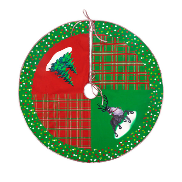 Julgransmatta Snöflinga Jultomte Dekor D