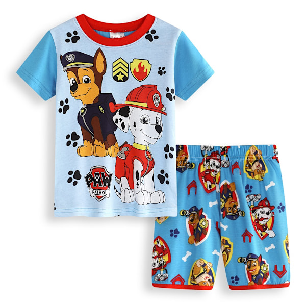 PAW Patrol Pojkar Pyjamas Barn Pojkar Flickor 2-dels Set Kortärmad Tryck Toppar + Shorts Tryckta Kläder Pyjamas & Vardagskläder Barnpresent #2 120cm