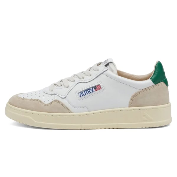 AUTRY 01 LÅG SNEAKER I LÄDER OCH MOCKA Grey White Green 39