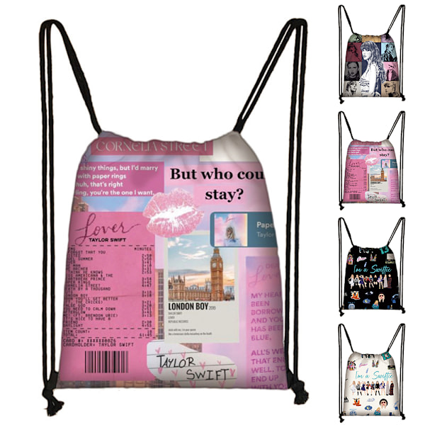 Taylor Swift dragsnöre ryggsäck PE sport simskole reseväska ryggsäck fans present #2 32x38cm