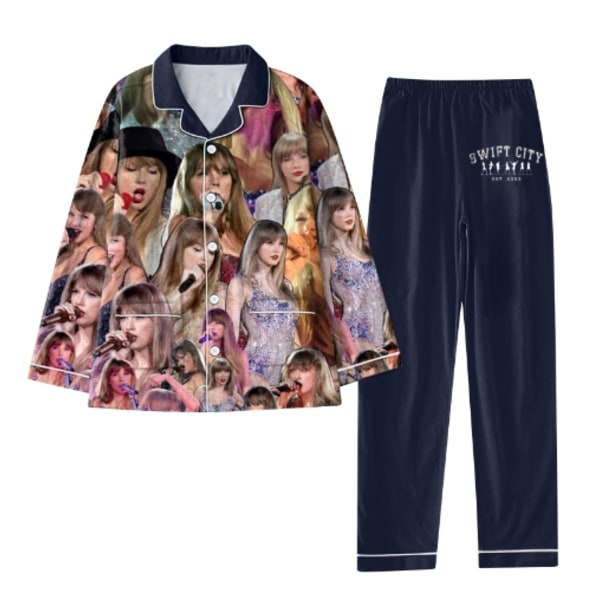 Julpyjamas för kvinnor, set med skjorta och byxor från 1989, kläder för hemmet A M