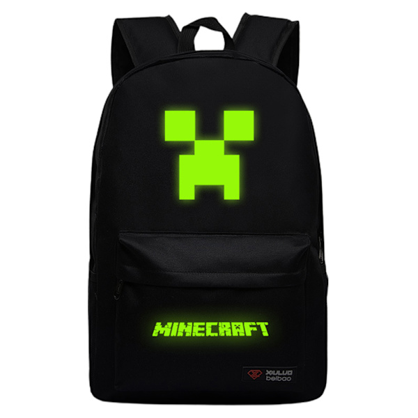Minecraft Ryggsäck Barn Pojke Student Skola Väska Resa Ryggsäck black