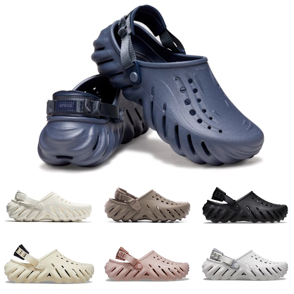 Crocs Unisex Echo Clog Tofflor Grey-A 41