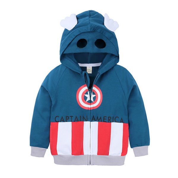 Barn Superhjälte Sweatshirt Huvtröja Byxor Träningsoverall Outfit 2 120cm