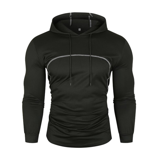 Vinter enfärgad mäns huva för ungdom Casual tröja kappa hoodie black L b990  | black | L | Fyndiq