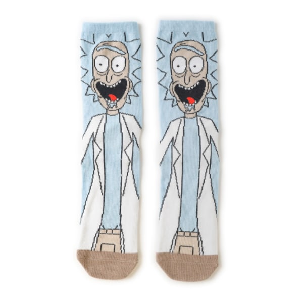 Anime Rick Morty strumpor bomullsstrumpor tecknade casual strumpor A