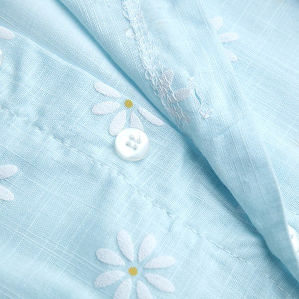 Flickor Ärmlös Prinsessklänning för Barn Baby Sommar Väst Klänning Strand Semester Blommig Solklänning Light Blue 90cm