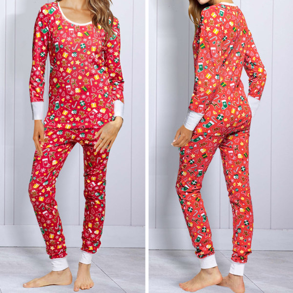 Kvinnors julpyjamas Homewear Nattkläder 2ST set red L 0cbc | red | L |  Fyndiq