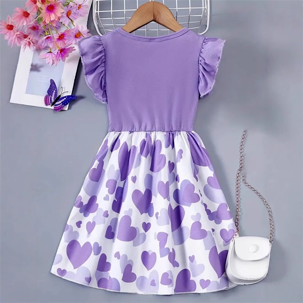 Baby Flickor Sommar Ärmlös Klänning Barn Prinsessa Strand Solklänning Purple 130cm