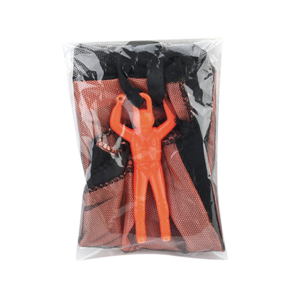 6-pack fallskärmsleksaker Kastleksak för barn Pojkar Flickor Presenter orange