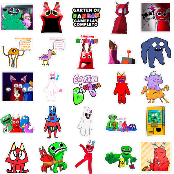 50st Garten Of Banban Game Cartoon Stickers Pack, färgglada 50PCS