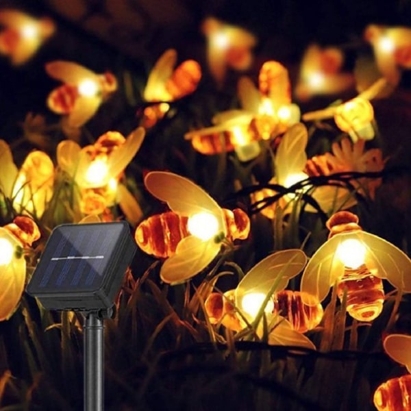LED Bee Solar String Light Waterproof Garden Fairy Light 50 LED 7m