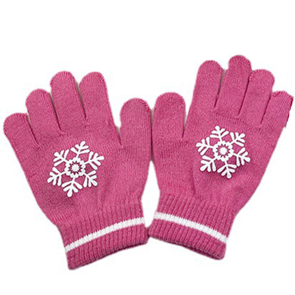3-pack set Frozen stickade mössor halsduk handskar vinter flicka present A