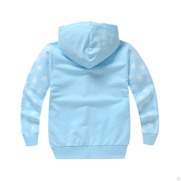 Frozen Girls Hoodie Jacka Cool Blue Sweatshirt Kläder Present Light blue 110cm