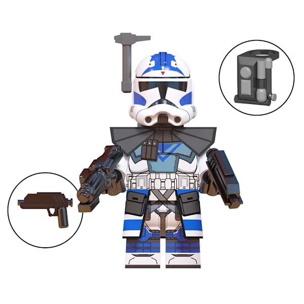 8PCS Echo Jesse Rex Robotfigurer Leksak Monterade Block Julgåva