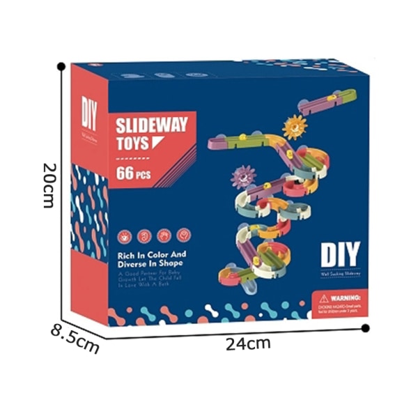 Duck Slide Bath Toy Track Brick Set För barn Roligt DIY 34st/ set