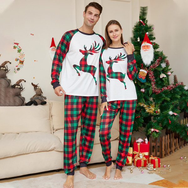 Julfamiljen matchande pyjamas pyjamas sovkläder nattkläder Dad M
