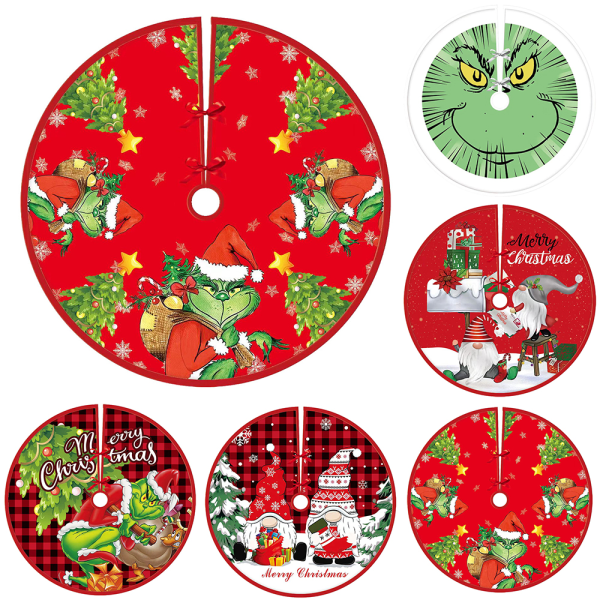 God Jul Gran Julgranskjol Krage Grinch Bondgård Jul Dekor C