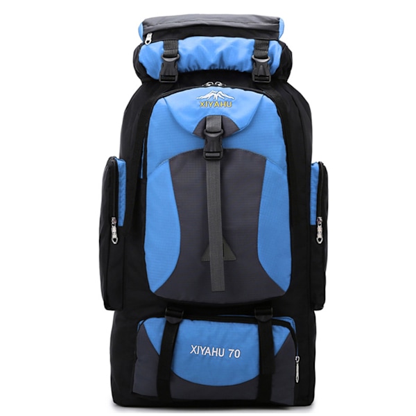 Vandringsryggsäck 70L, Vattentät vandringsryggsäck för män och kvinnor, Reseryggsäck, Vandringsryggsäck, För vandring, Klättring, Camping, Blå Blue 70L