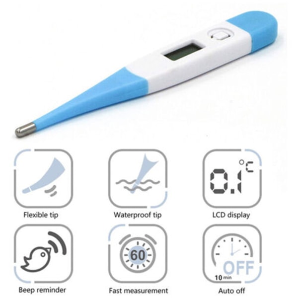 Digital LCD Termometer Medicinsk Oral Under Arm Baby Vuxen Hälsa 7f9b |  Fyndiq