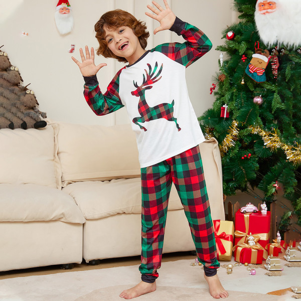 Julfamilj Matchande Pyjamas Pyjamas Nattkläder Kids 3T