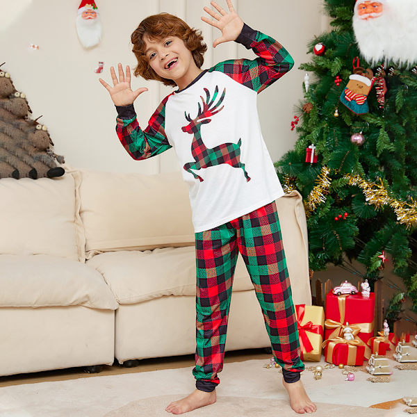 Julfamilj Matchande Pyjamas Pyjamas Nattkläder Kids 6T
