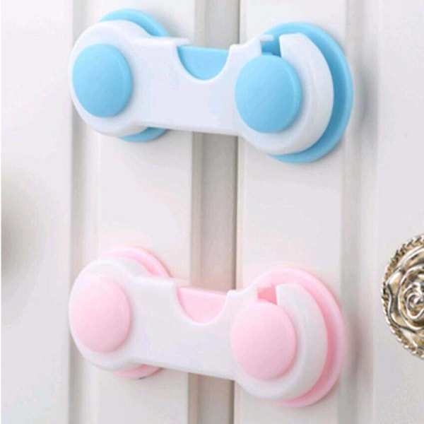 Barnskåp dörr låda kylskåp dörr spärr Pink 10PCS