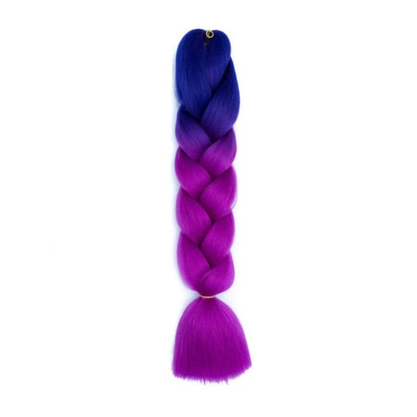 24" Dip Dye Rainbow Jumbo Braids Plait Syntetisk hårförlängning #1