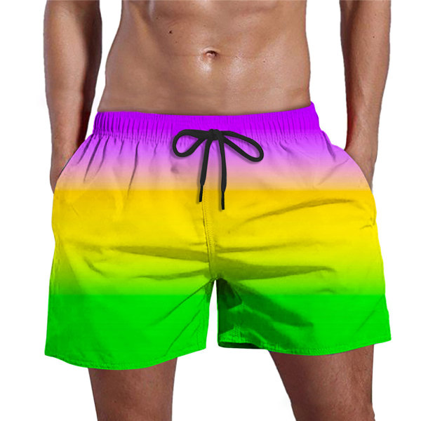 Badbyxor för män Snabbtorkande badshorts Roliga strandshorts A L
