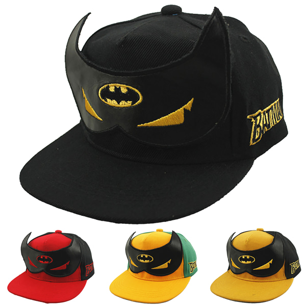 Batman Justerbar Flickor Mössa Baseballkeps Hip-hop Snapback Mössa yellow+green