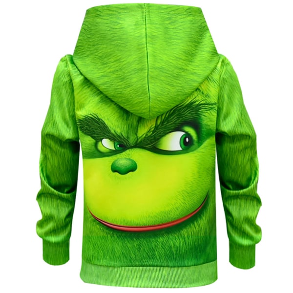 Pojkar Jul Grinch Hoodie Barn Sport Sweatshirt Jumper 140cm