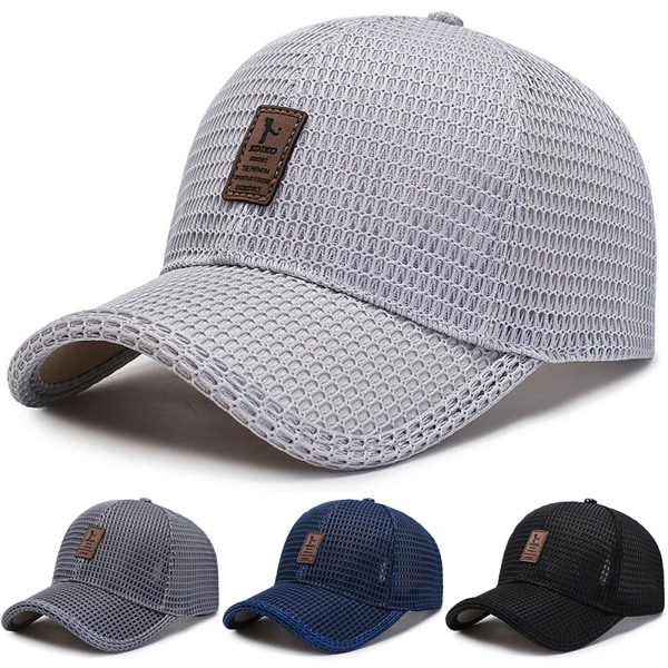 Vintage baseball hattar för män andningsmössor Justera löparhatt light grey