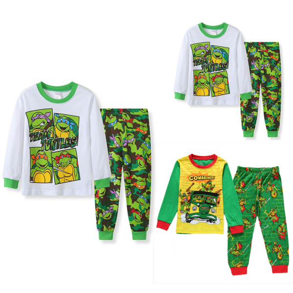 Teenage Mutant Ninja Turtles Theme Pyjamas Pjs Set Kids Children A 100cm