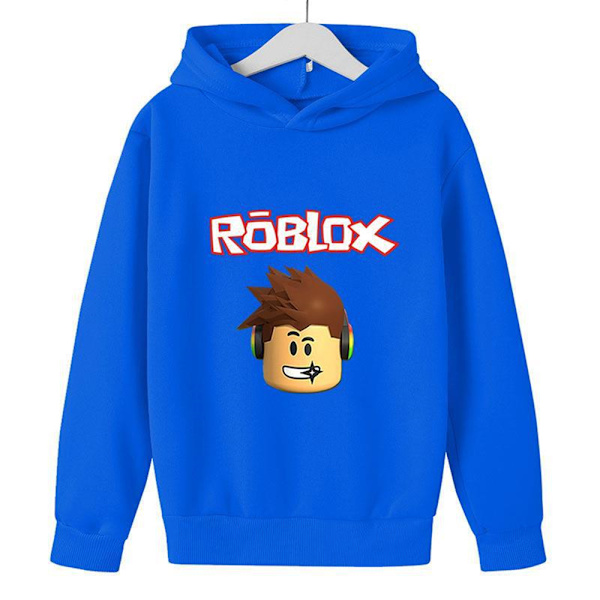 ROBLOX 3D-tryckt barnhoodie jacka kappa långärmad topp blue 140cm