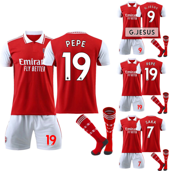 Barnfotbollströja Arsenal F.c Hemma Saka 7 Tröja VM Fotbollsträning Set #19 8-9Y