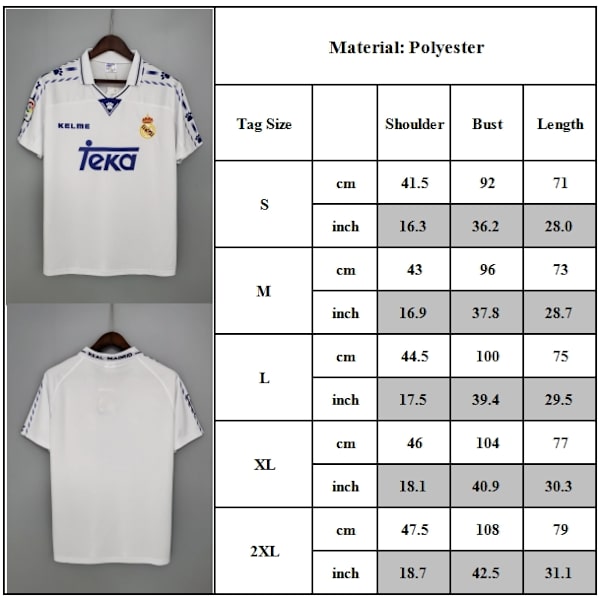 REAL MADRID 1996 - 1997 HEMMATRÖJA Fotbollströja M