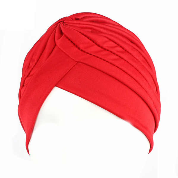 Kvinnor Plisserad Turban Knot Twist Cap Huvudband Headwrap Hijab Hat #1
